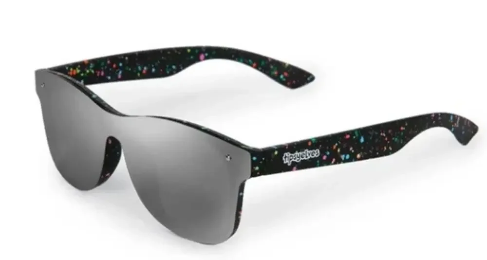 Tipsy Elves Neon Nightcrawl Polarized Sunglasses, Gradient Lens, Retro, NWT